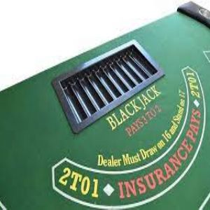  Solid Blackjack Table with Folding Legs